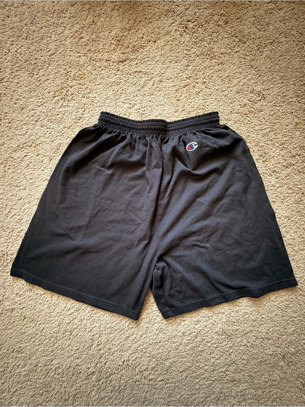 Champion Men's Black Athletic Shorts with Logo